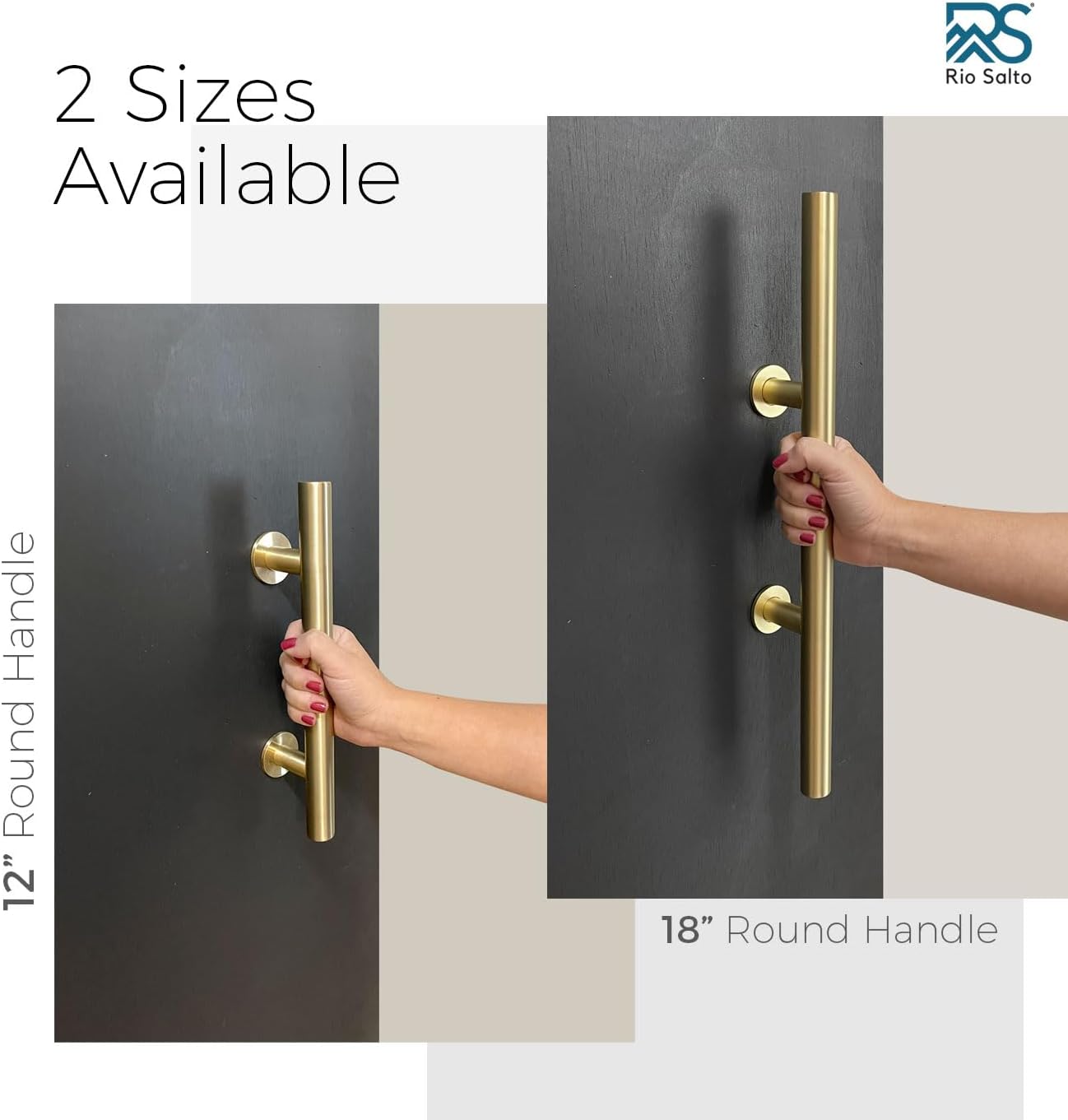 Manijas puerta granero dorado latón cepillado 12pulg