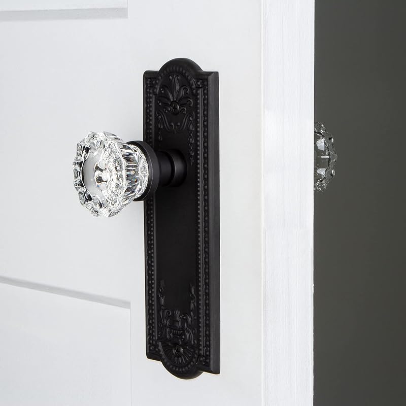 Placa Meadows y pomo puerta cristal