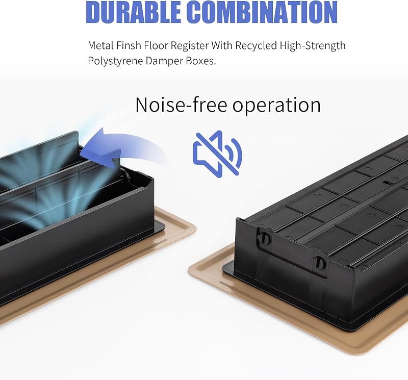 Rejilla piso ajustable 6x12 pack 4 ventilación HVAC