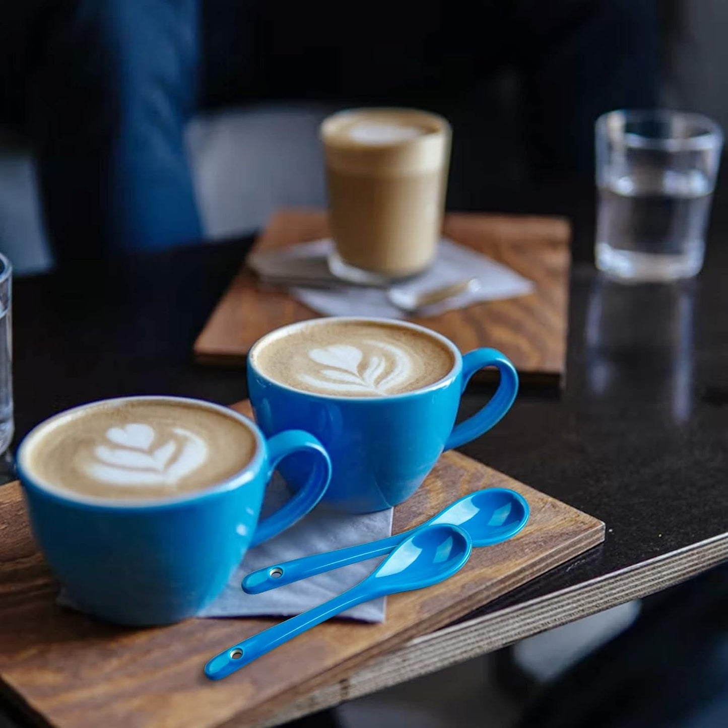 Set 8 Cucharas Cerámica para Café Té Yogur 4.7pulg