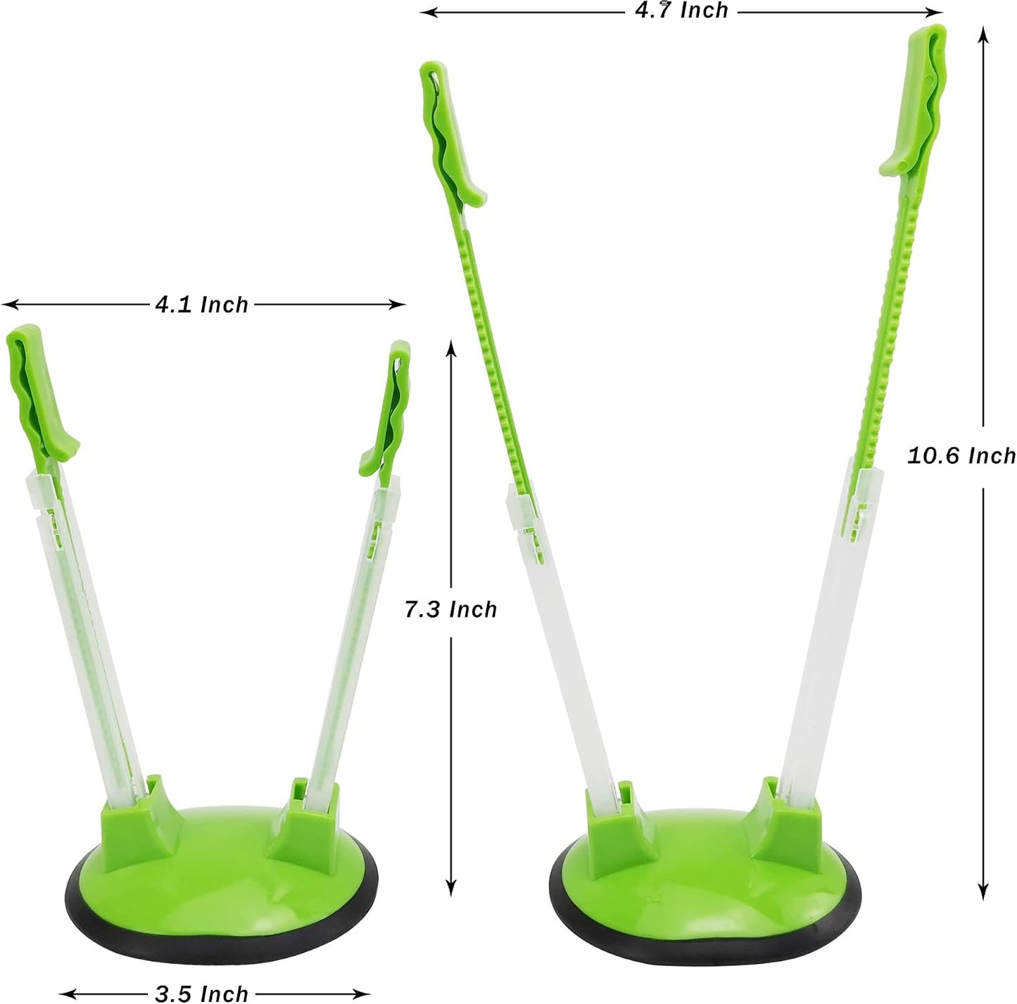 3 Soportes Bolsas Almacenamiento Manos Libres Color Verde