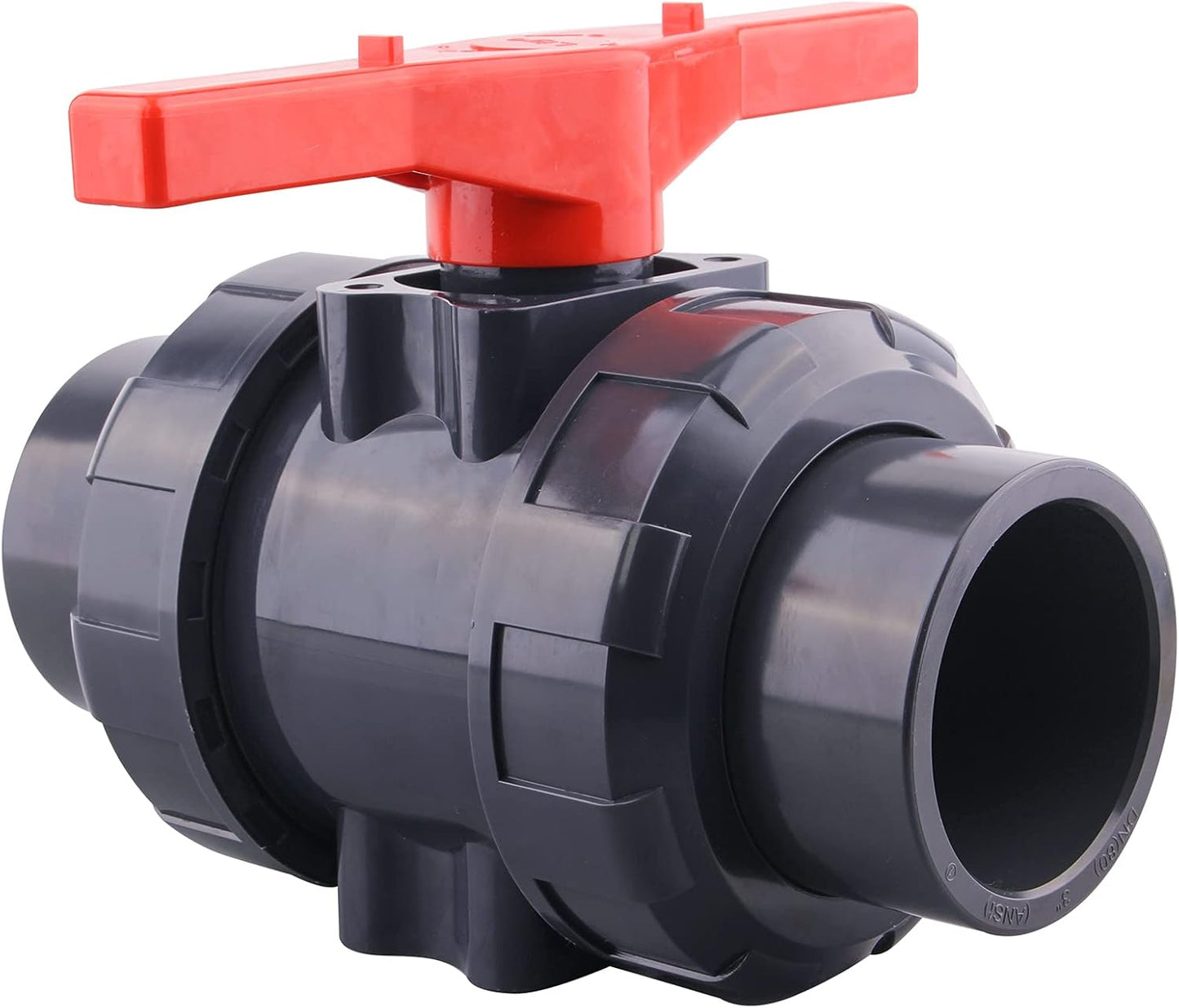 Válvula bola PVC True Union 3pulg 200psi juntas EPDM