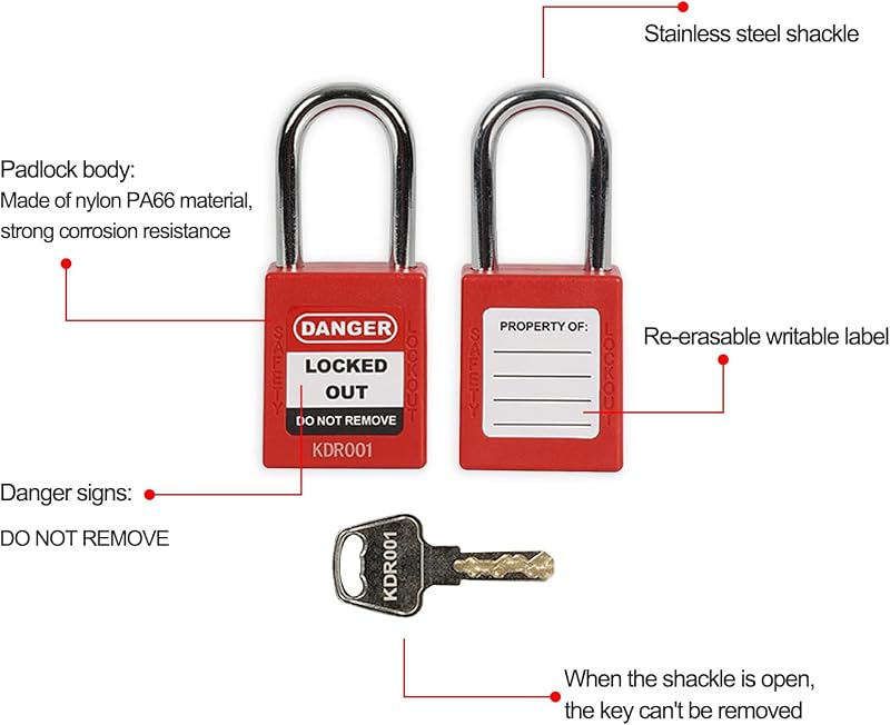 Kit bloqueo eléctrico con abrazadera y candados seguridad