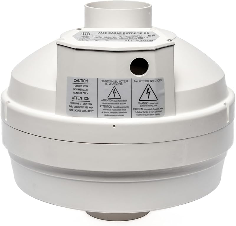 Ventilador radón silencioso 3pulg kit instalación