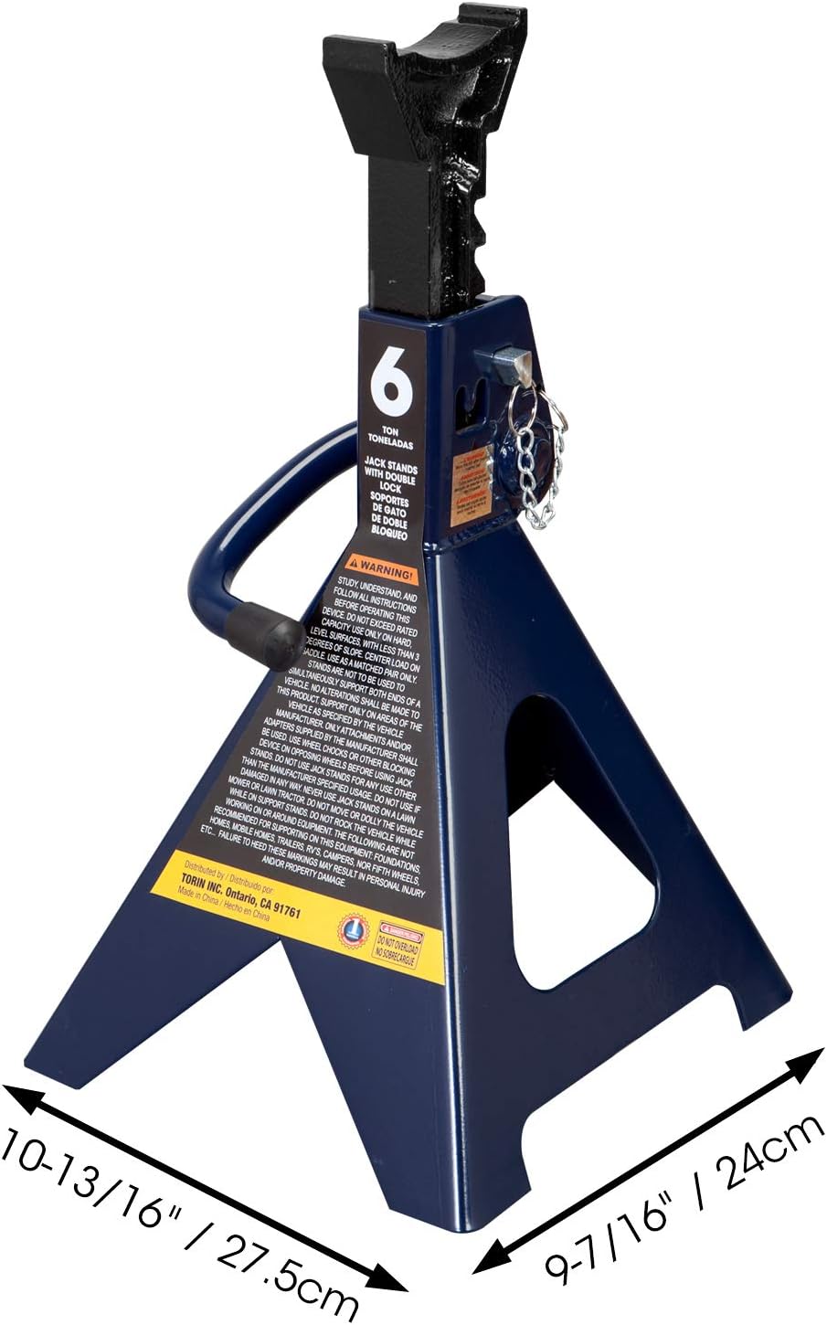 Soportes de gato acero doble bloqueo 12000lb set 2 azul