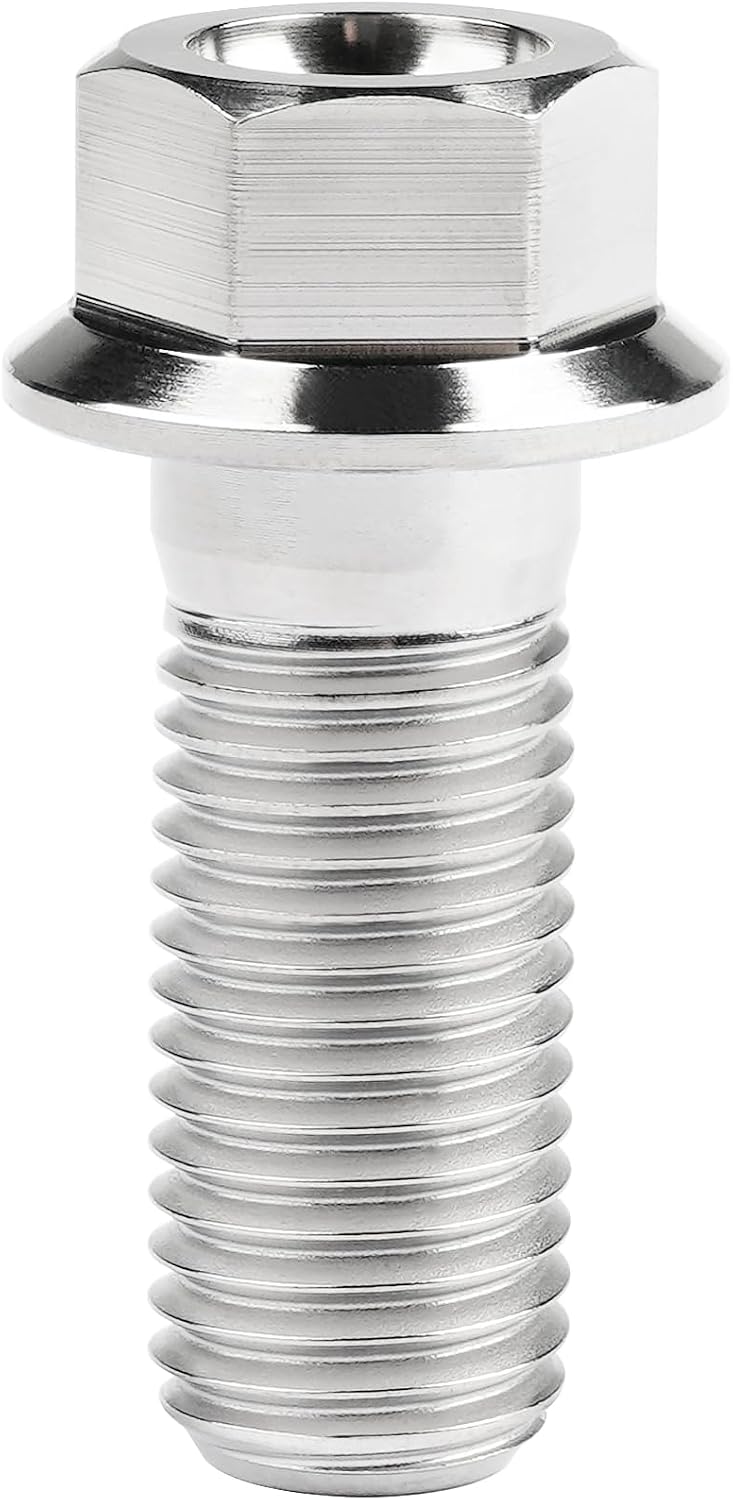 Tornillo titanio M12x30mm hexagonal set 4 plateado
