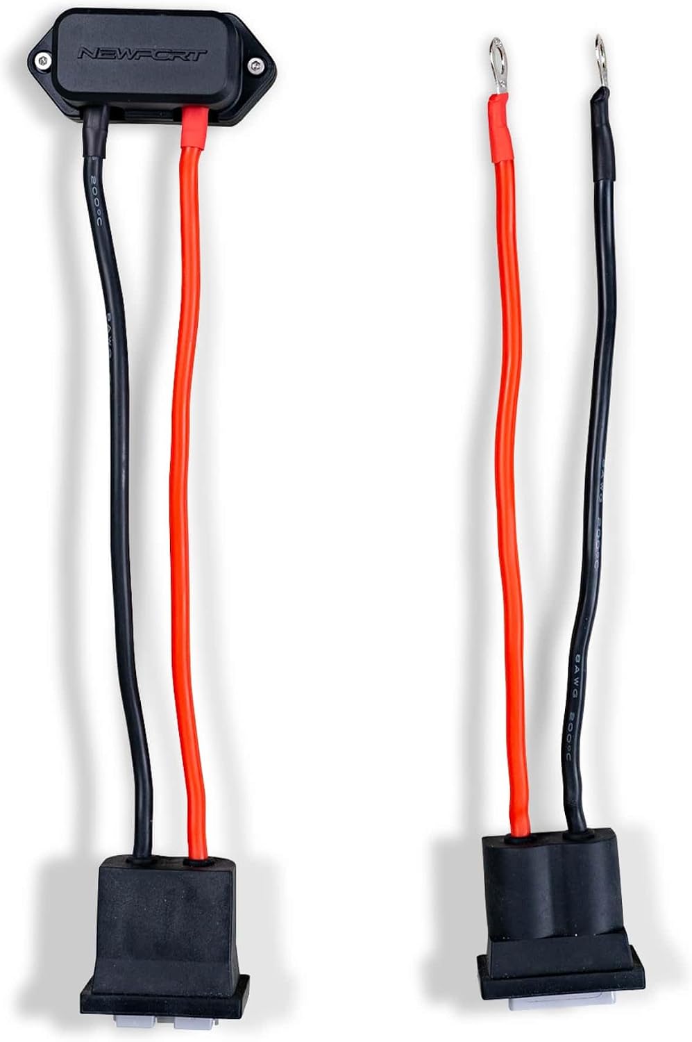 Terminales conector rápido motor arrastre alambre 8 negro