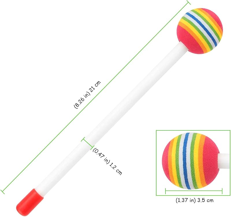 15 Palos Percusión Arcoíris Plástico para Mano