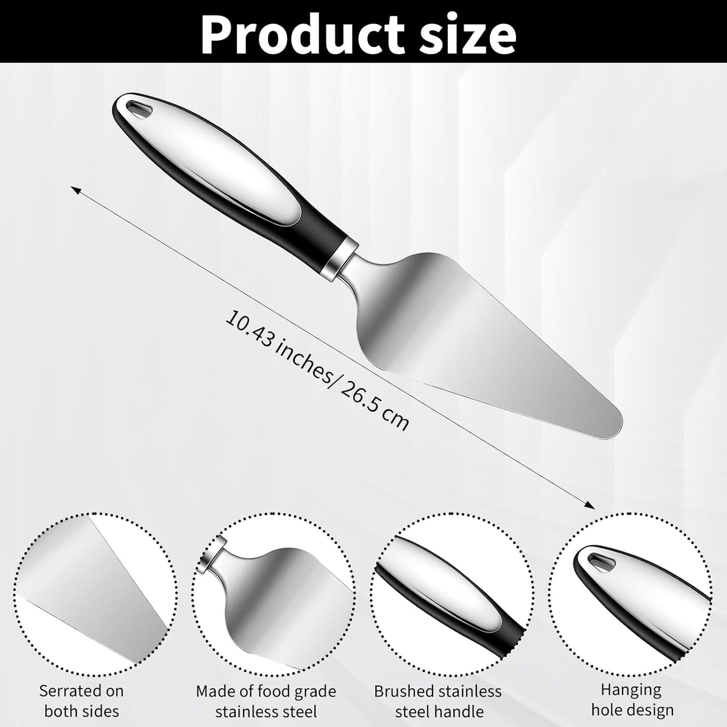 Set 2 Espátulas Acero Inox para Servir Tarta Pan Huevos