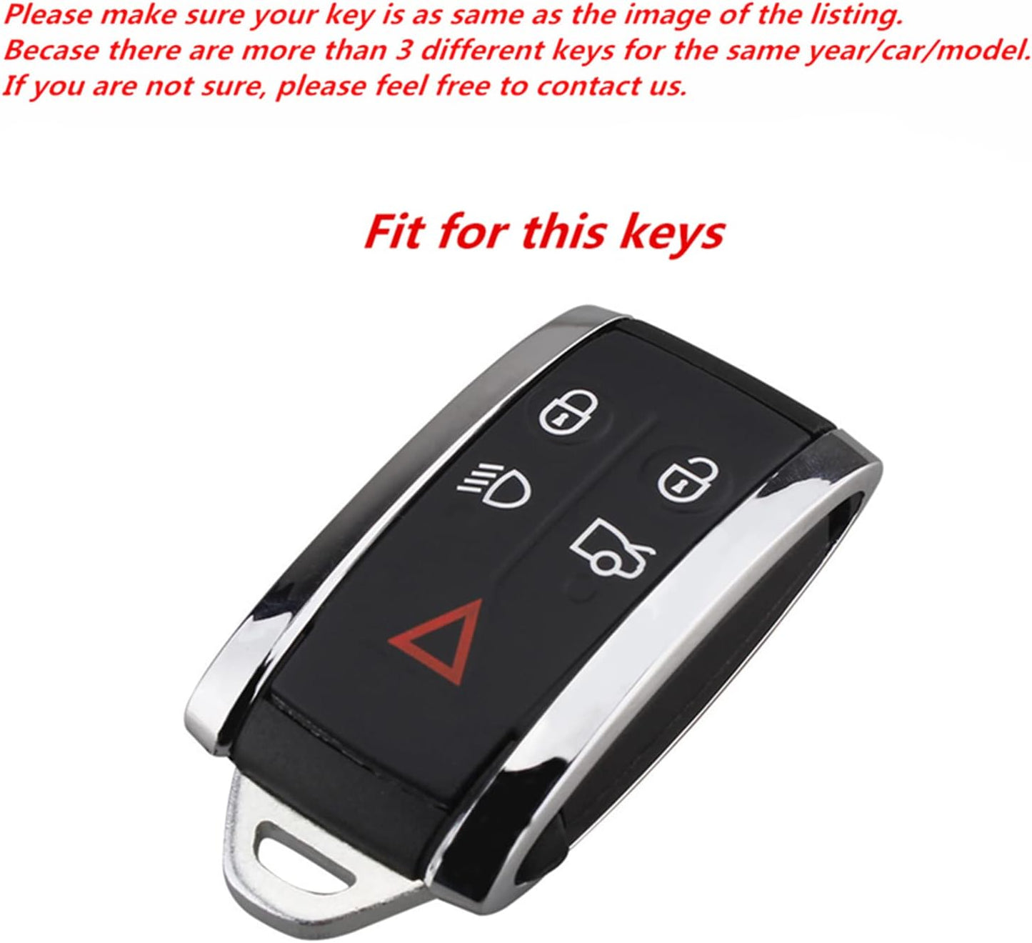 Funda cuero inteligente 5 botones para Jaguar rojo