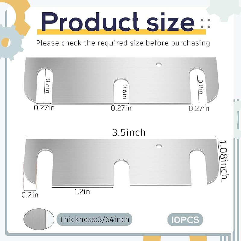Cuñas bisagra puerta acero inox acabado metal 3.5pulg plateado