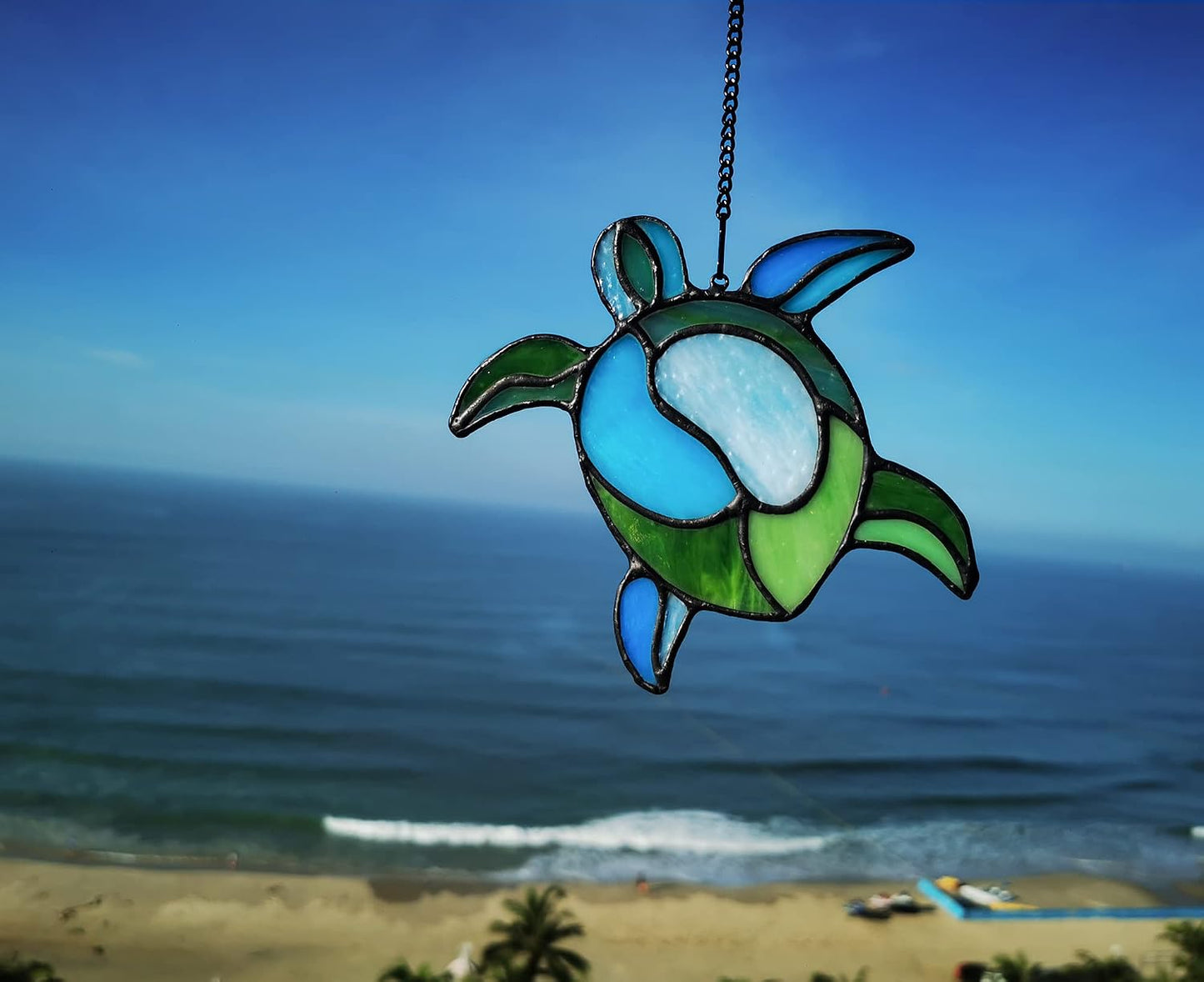 Adorno tortuga marina para ventanas baño oficina regalo