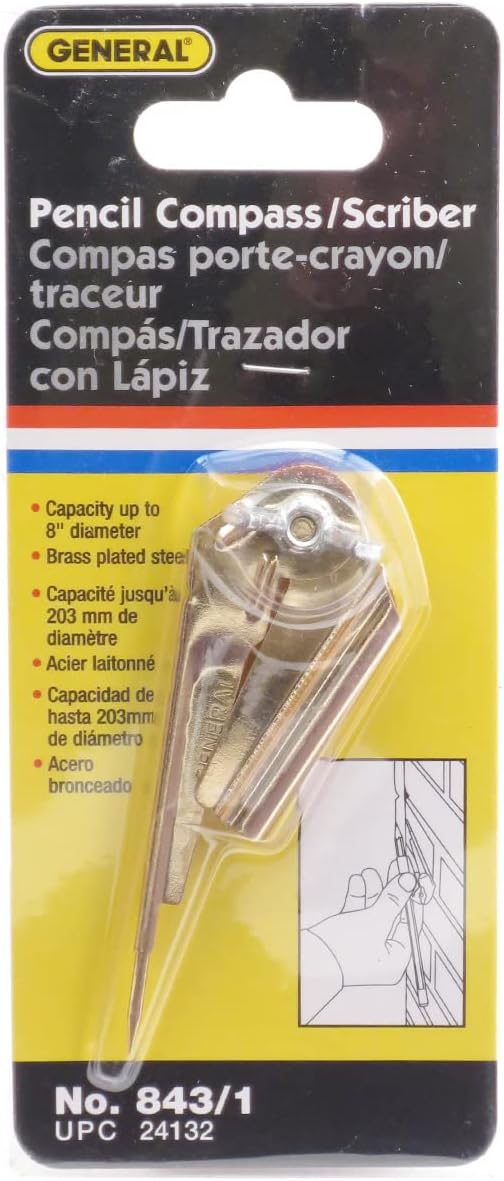 Compás Lápiz y Punzón de 8" para Dibujo Técnico