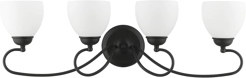 Luz baño Brookside 4 luces color negro