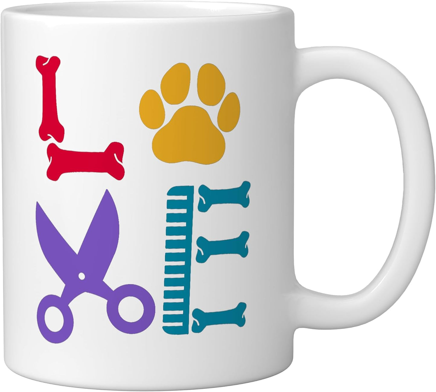 Taza Cerámica para Perros Profesional en Blanco