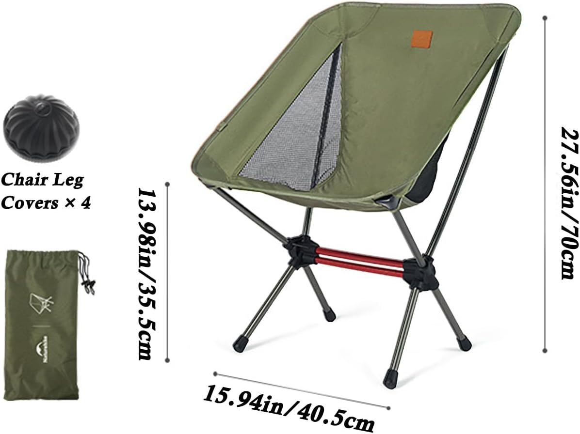 Silla camping plegable con bolsa 330lb para adultos