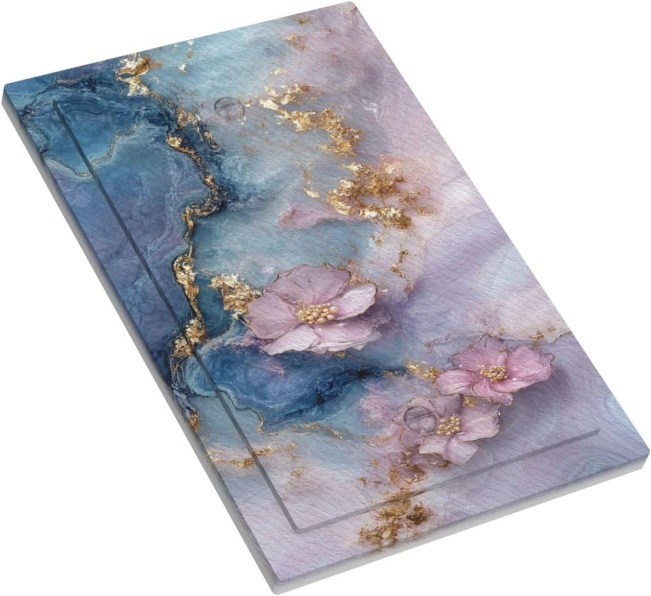 Placa interruptor abstracta 1 gang flores azul morado
