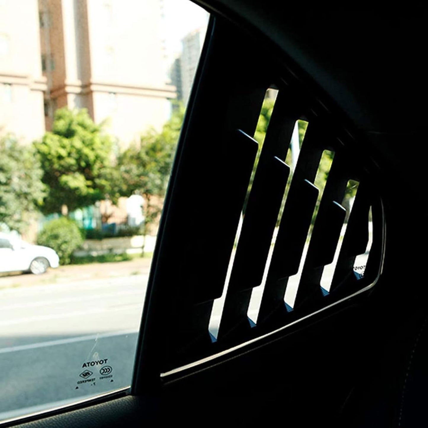 2 Fundas Rejilla Ventana Model Y Estilo Deportivo Negro Mate