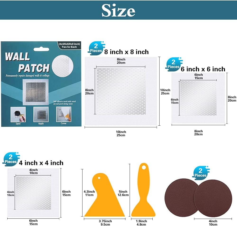 Parche yeso 4-8 pulg Safe Mend kit reparación