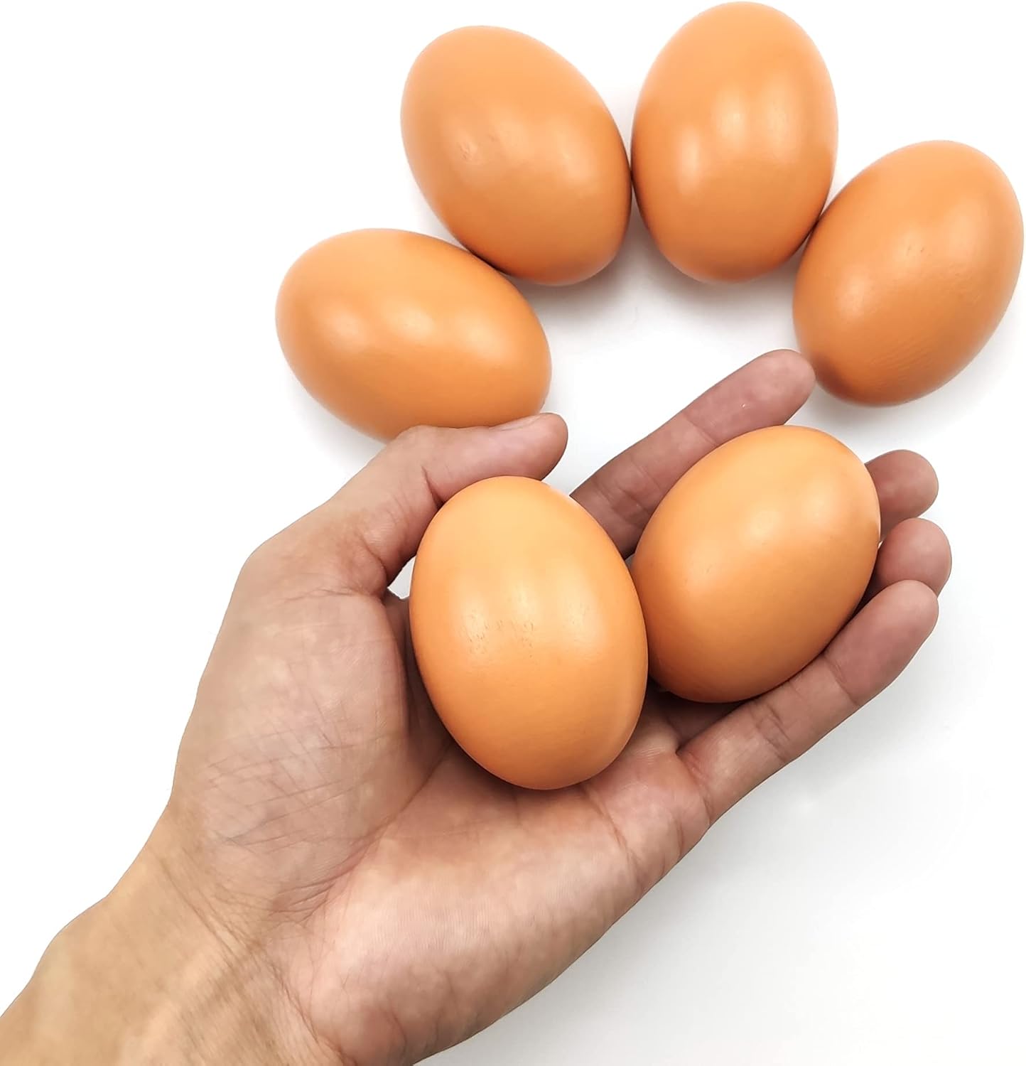Huevos falsos de madera para pollos 10 Uds