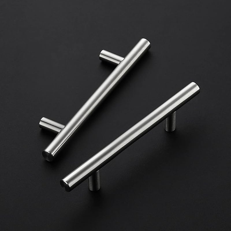 24 Tiradores Acero Inox Cepillado 6" Cocina Cajones