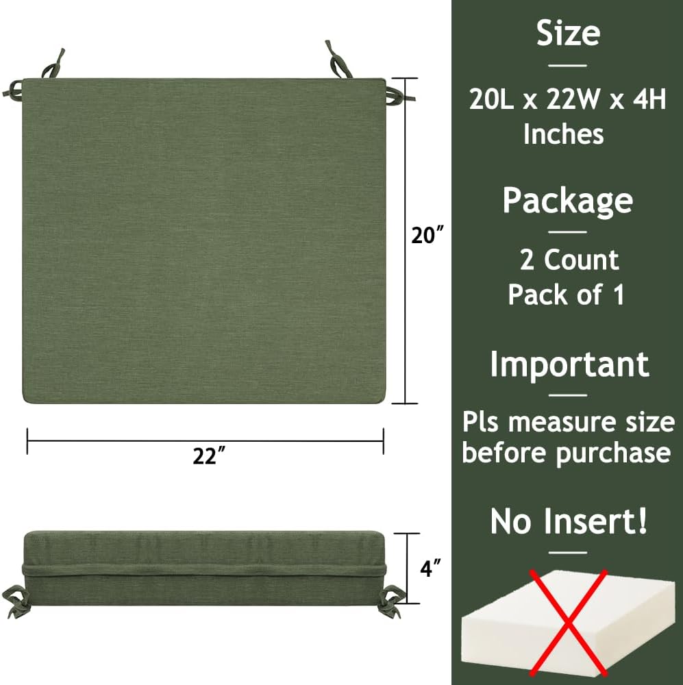 2 Pzas Funda Cojín Patio Impermeable 22x20x4"