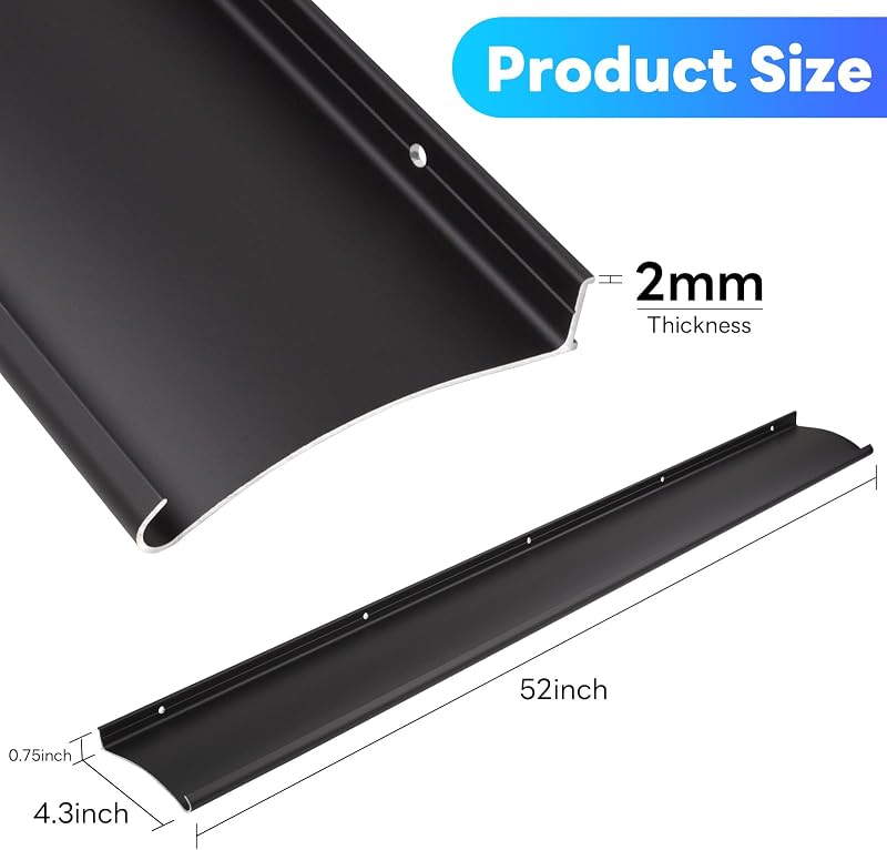 Protector antigoteo puerta aluminio reforzado 52"