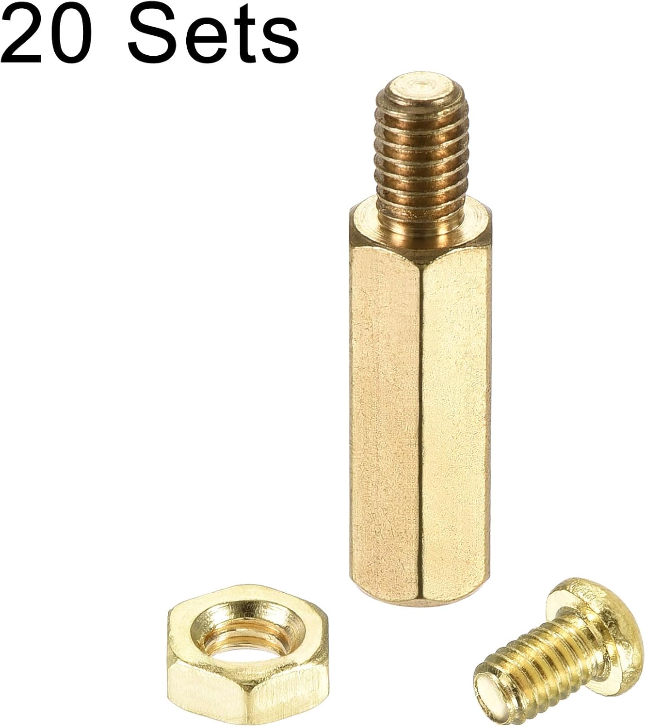 Espaciador hexagonal latón 0.236pulg macho-hembra kit 20 juegos PCB