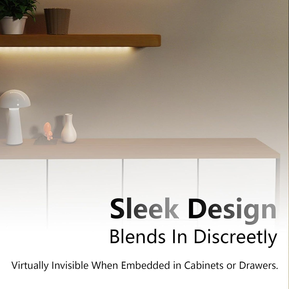 Tira luces LED blancas inalámbricas 40pulg para cocina