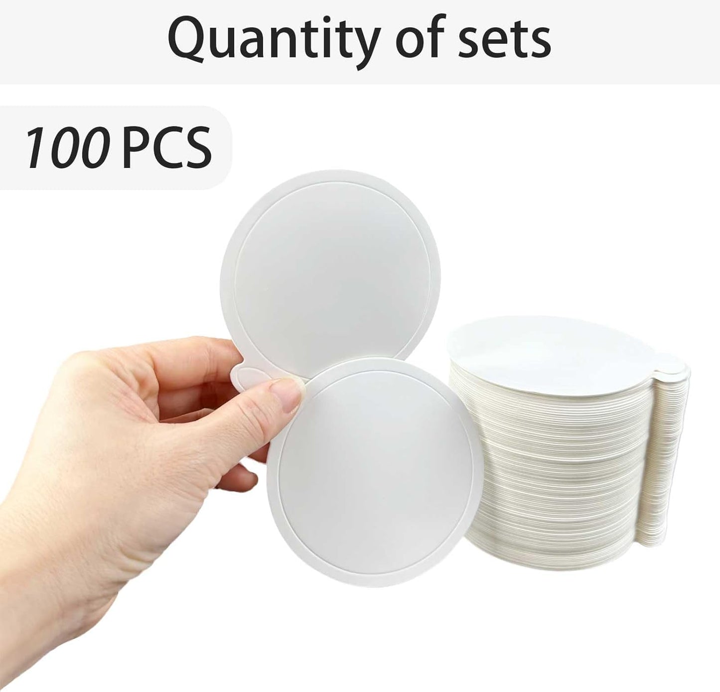 100 Platos Postre Blancos Cartón Resistente Grasa 3.5pulg