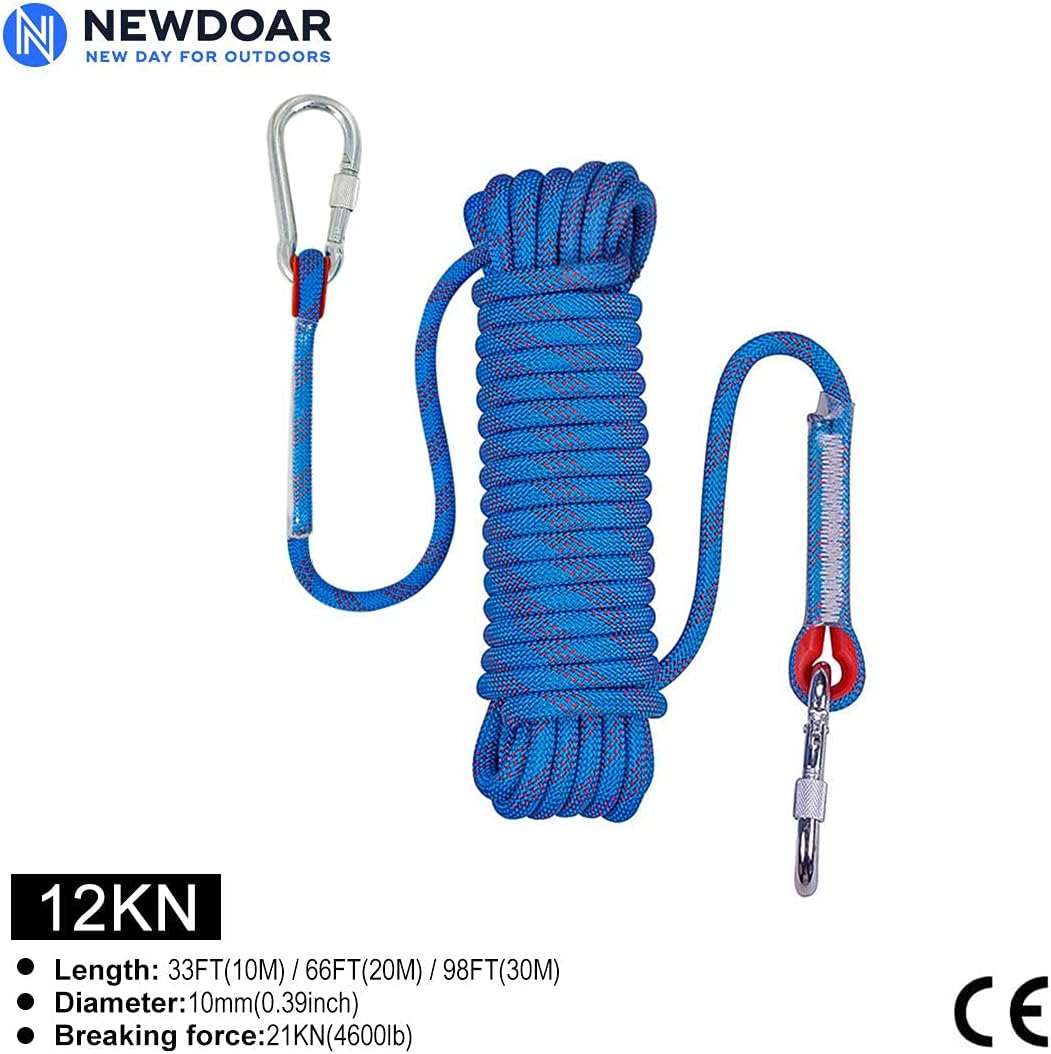 Cuerda escalada estática CE 33ft azul equipo rescate