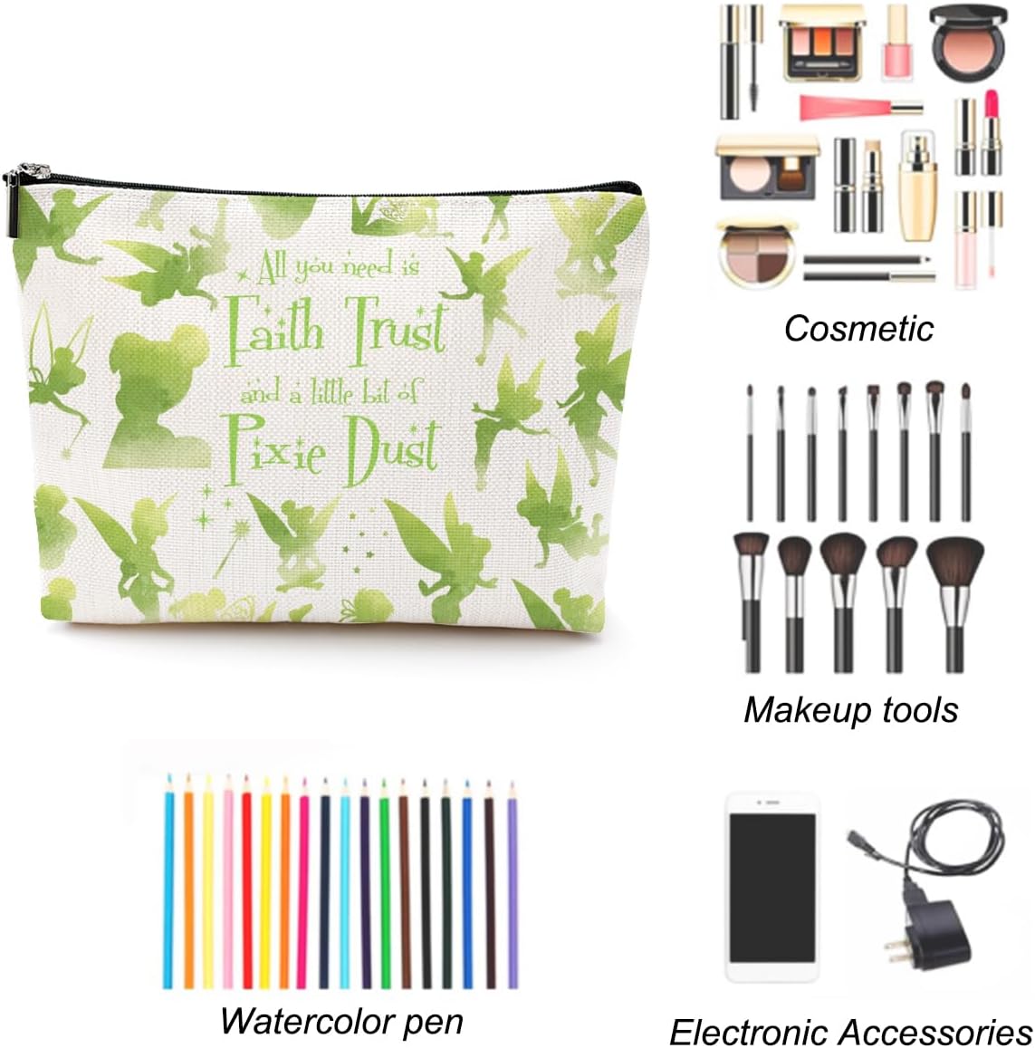 Bolsa maquillaje cosmético regalo hadas