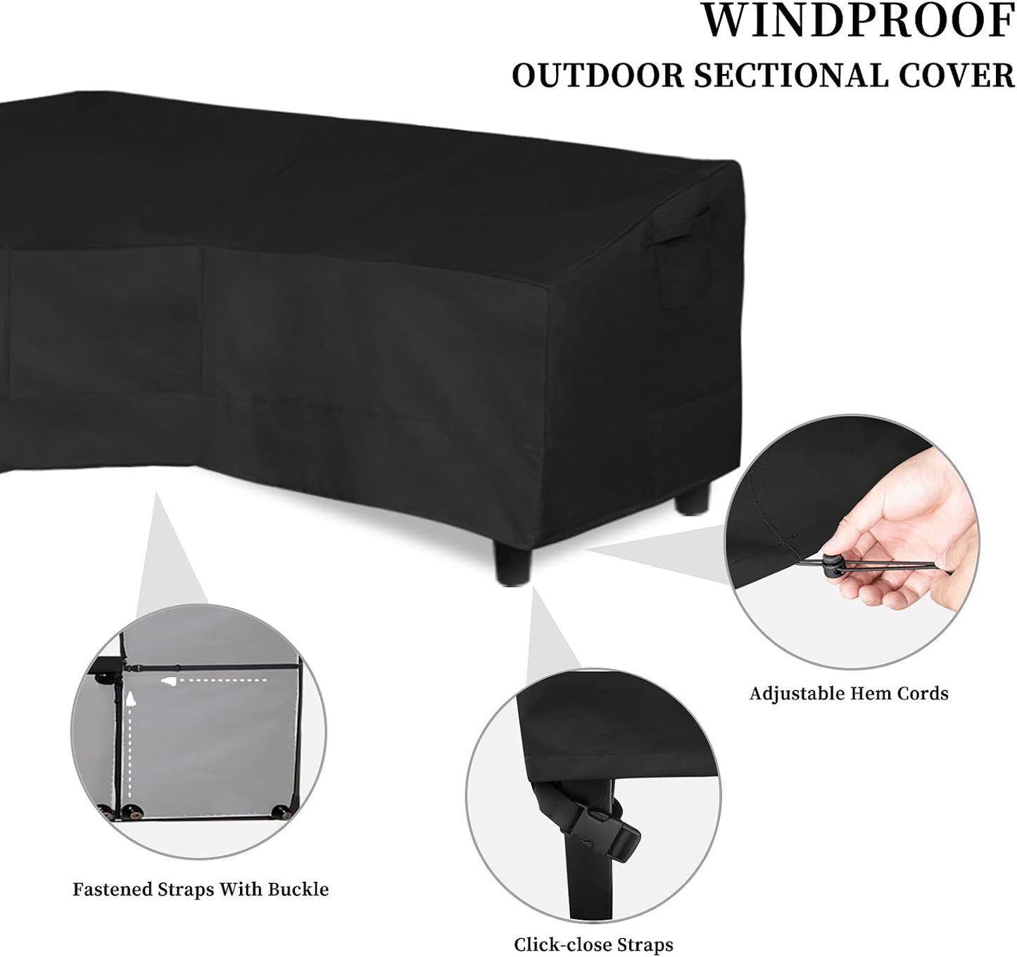 Funda sofá exterior 100x100" 600D impermeable forma V