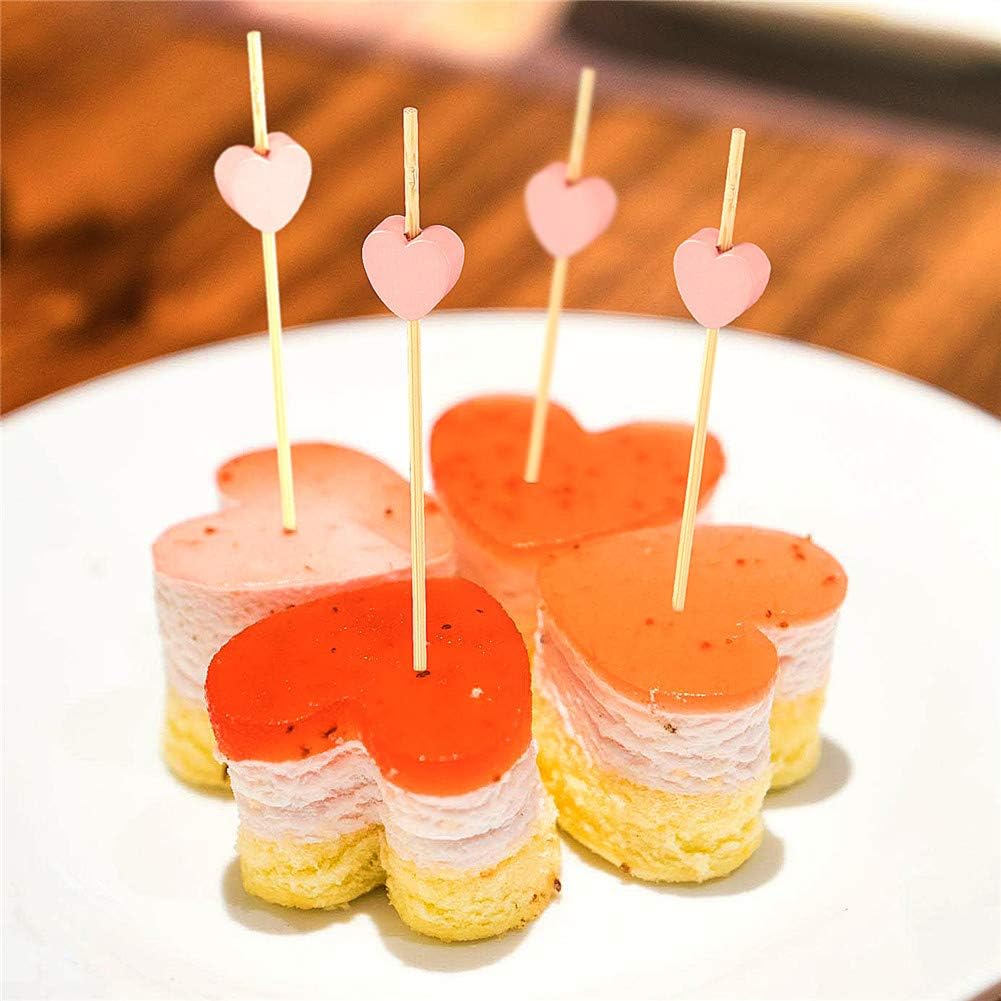Palillos cóctel bambú 4.7pulg para boda, fiesta, decoración