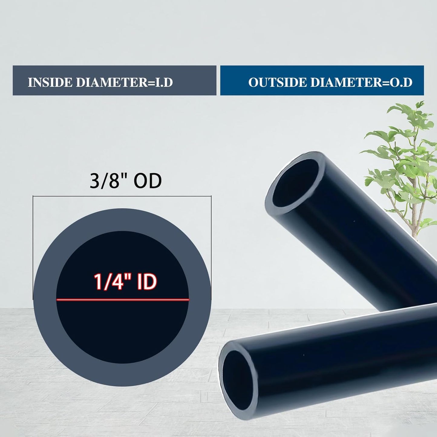 Tubo aire nailon negro 3/8pulg 32.8ft aprobado DOT