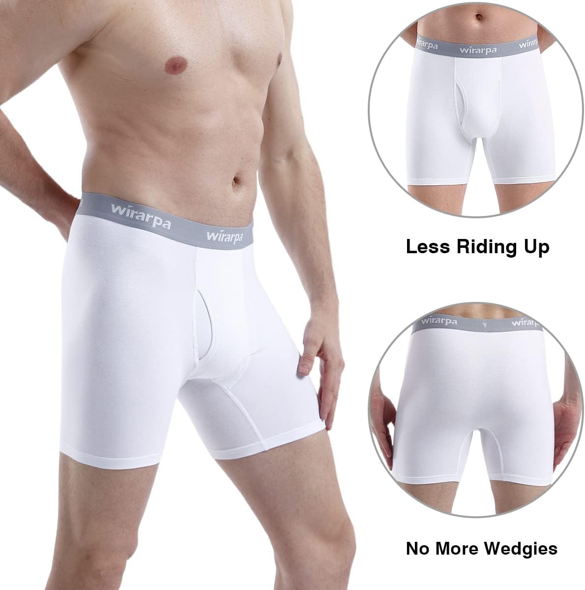 Calzoncillos bóxer algodón elástico para hombre pack 4