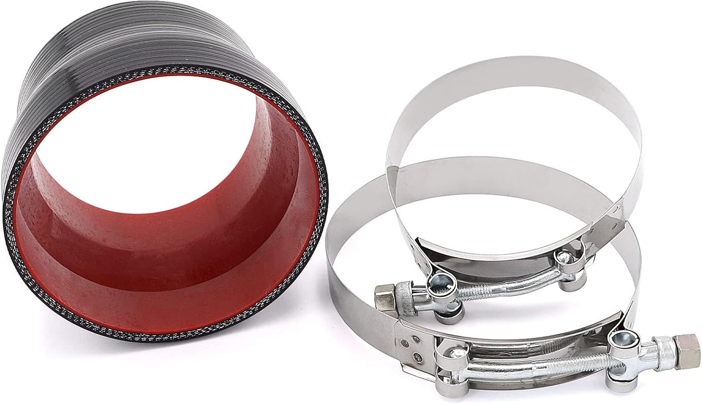 Acoplador reductor silicona 3.5" a 4" inox T