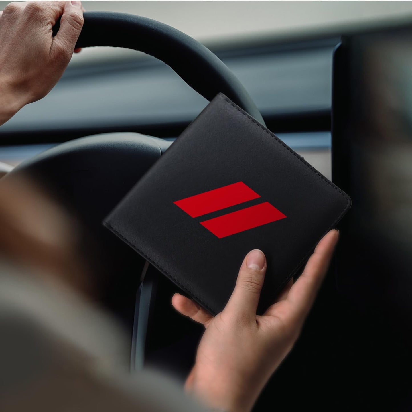 Porta tarjetas cuero comp Dodge Challenger Charger SRT RAM