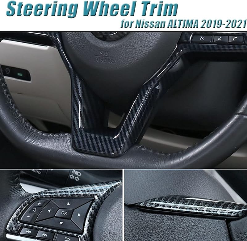 3 Pzas Fibra Carbono Panel Volante Nissan Altima