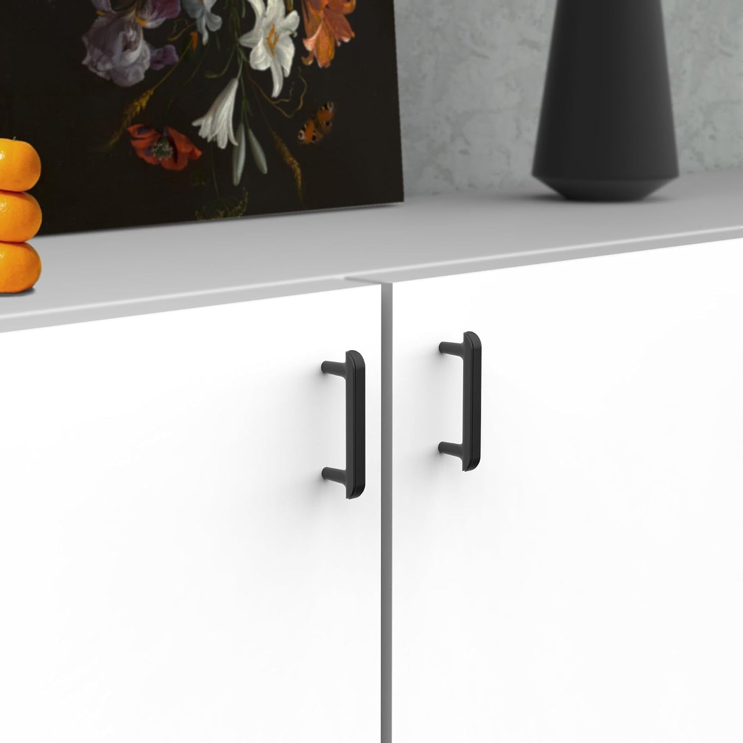 10 Manijas Negras Gabinete 3pulg Accesorios Modernos