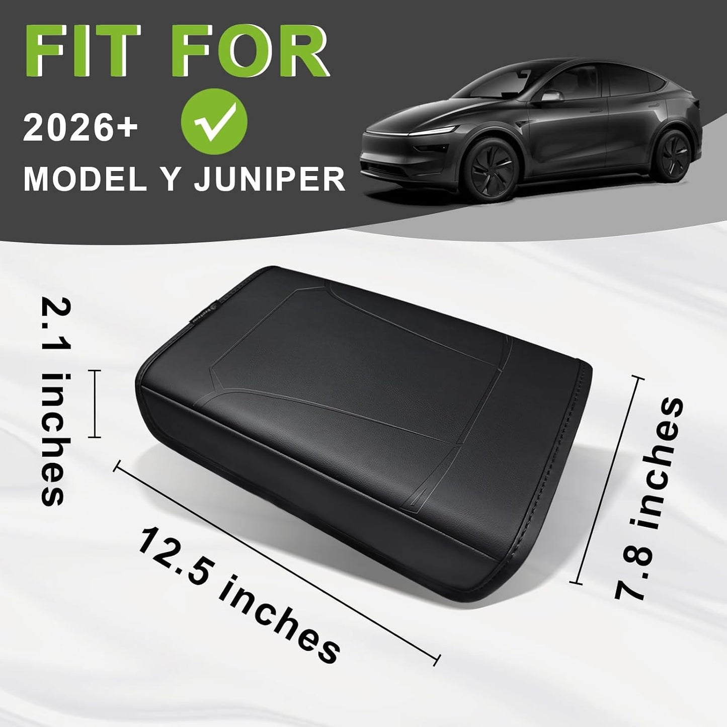 Funda reposabrazos Tesla Model Y 2025-26 cuero vegano