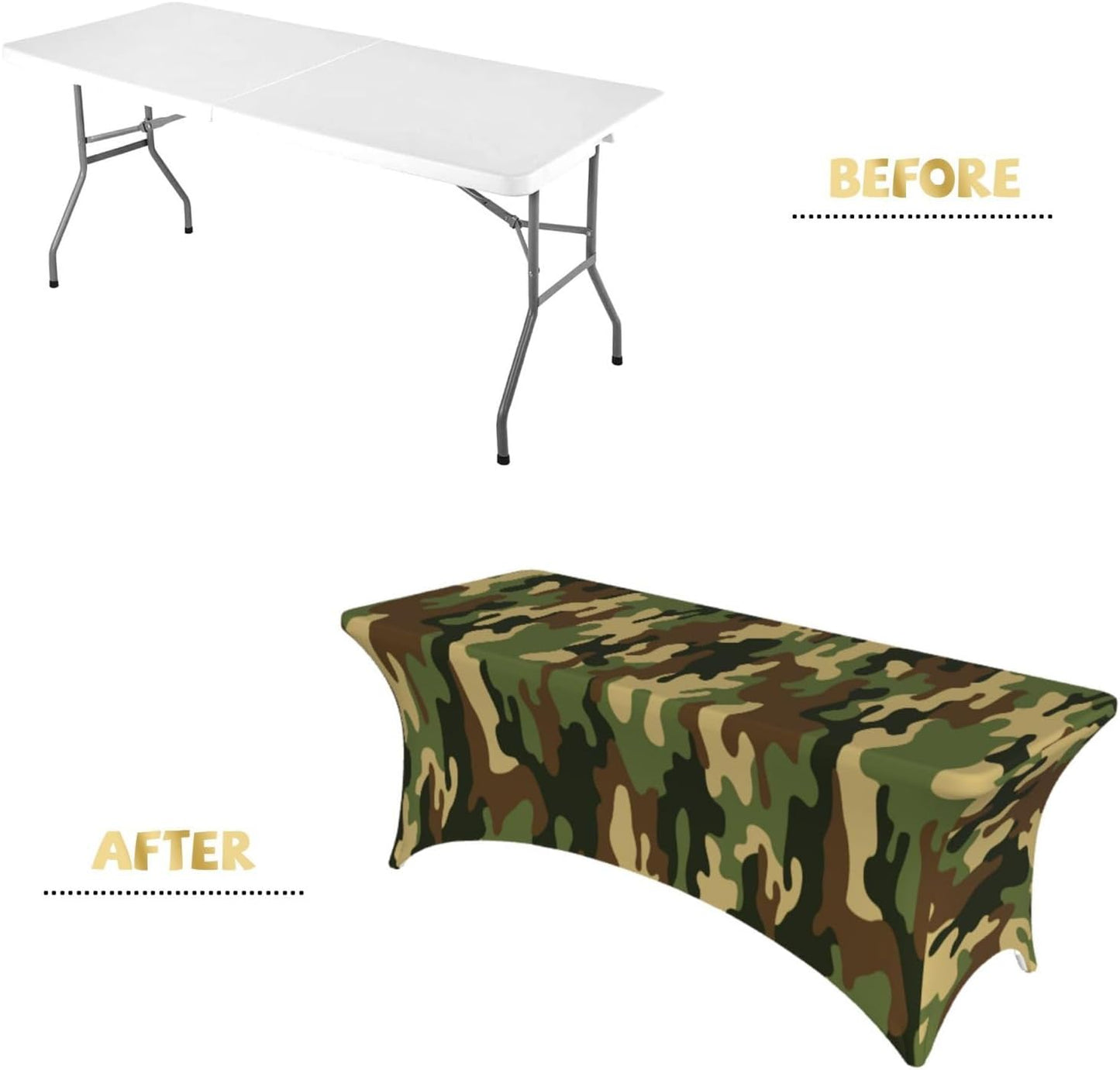 Mantel rectangular camuflaje verde 6ft para fiestas