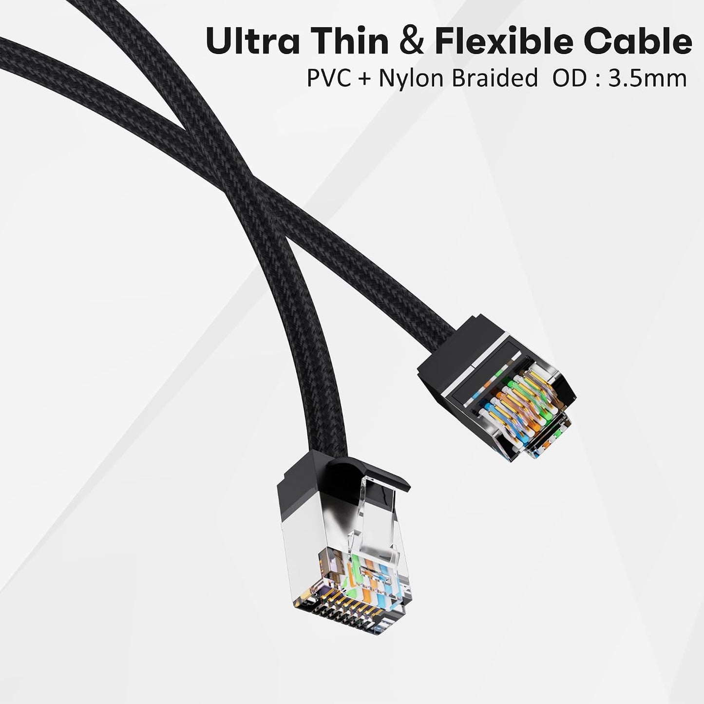 Cable Ethernet Cat6 3ft 10 Pzas trenzado nailon 1gbps