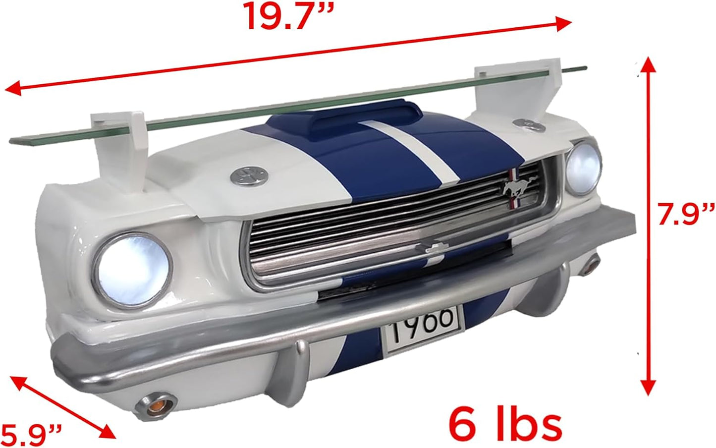 Estante flotante pared Shelby GT350 1966 faros LED