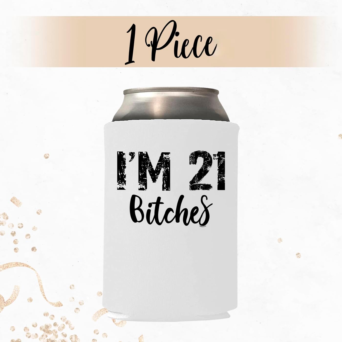 Soporte refrigerante texto I'm 21 B Cheers 21 años