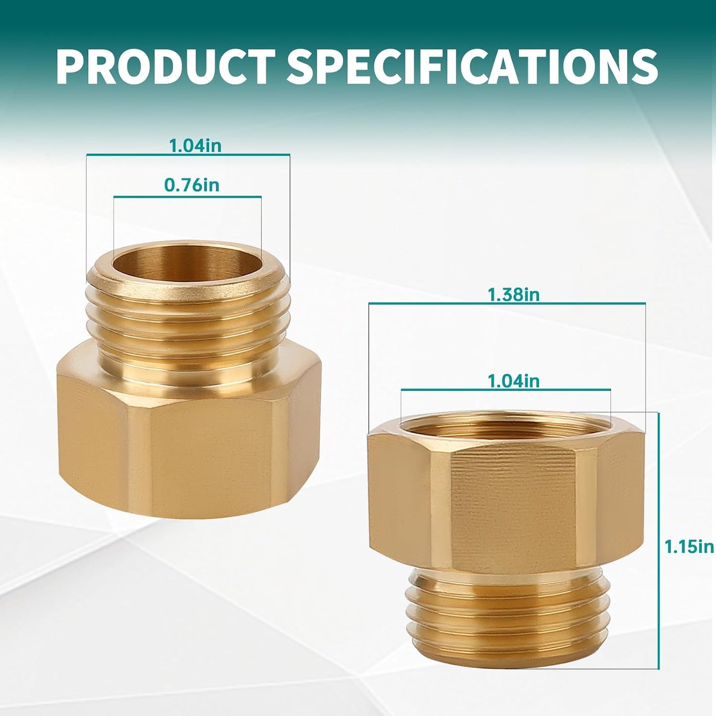 Adaptador latón manguera rosca fina 1-1/16 pulg