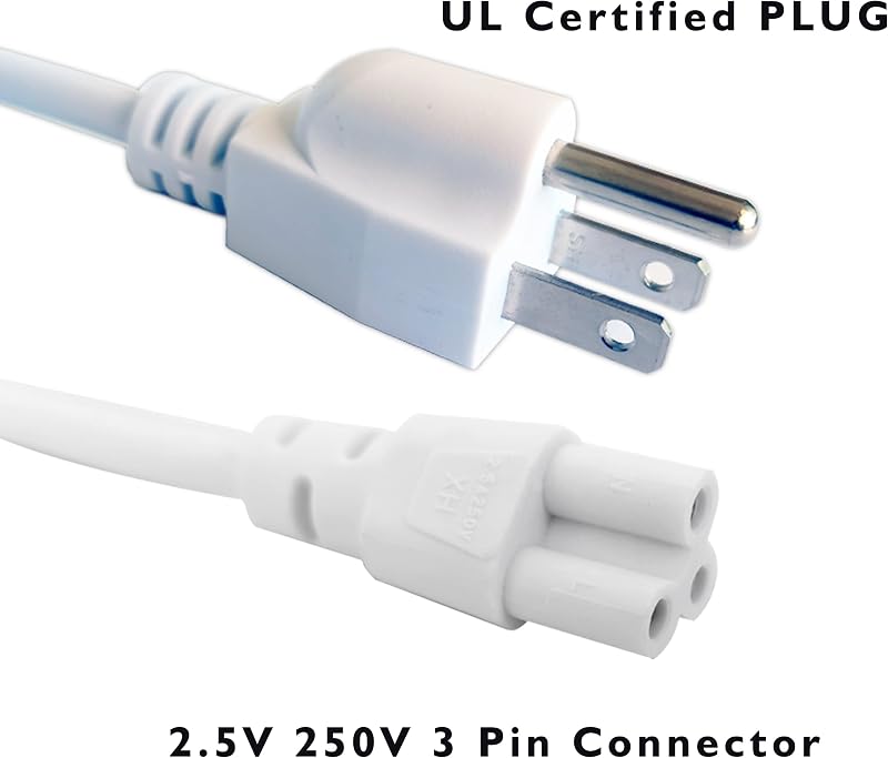 Cable alimentación LED T5 T8 8ft 3 clavijas pack 4