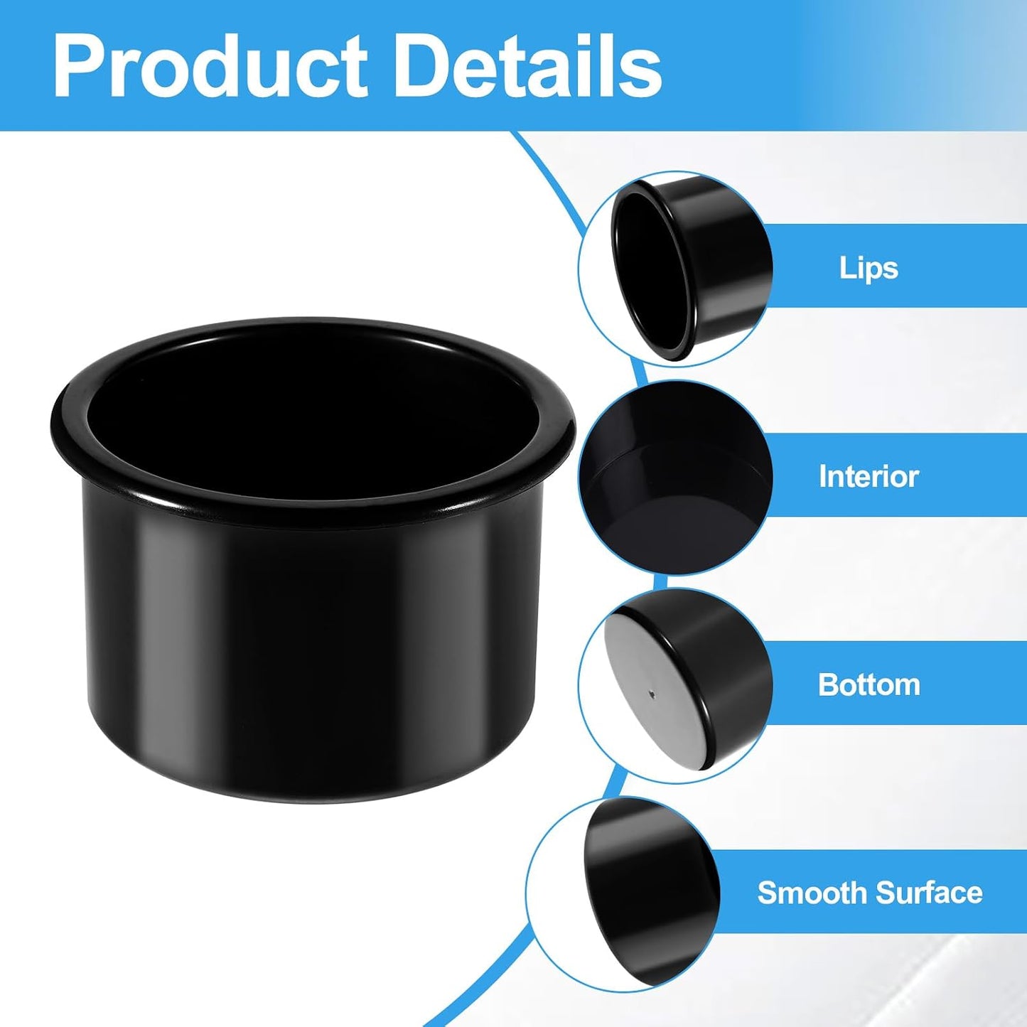 2 Soportes Plástico Universal para Tazas Sofá Coche