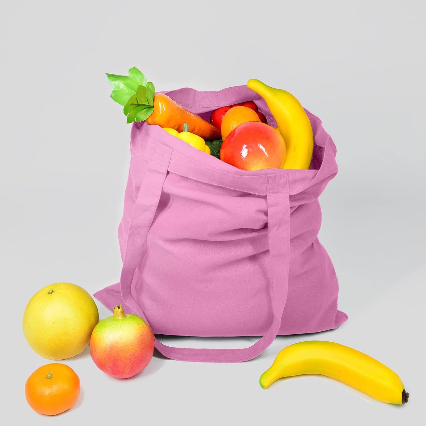 5 Pzas Bolsas Algodón Rosa Bebé 15x16pulg Con Teflón