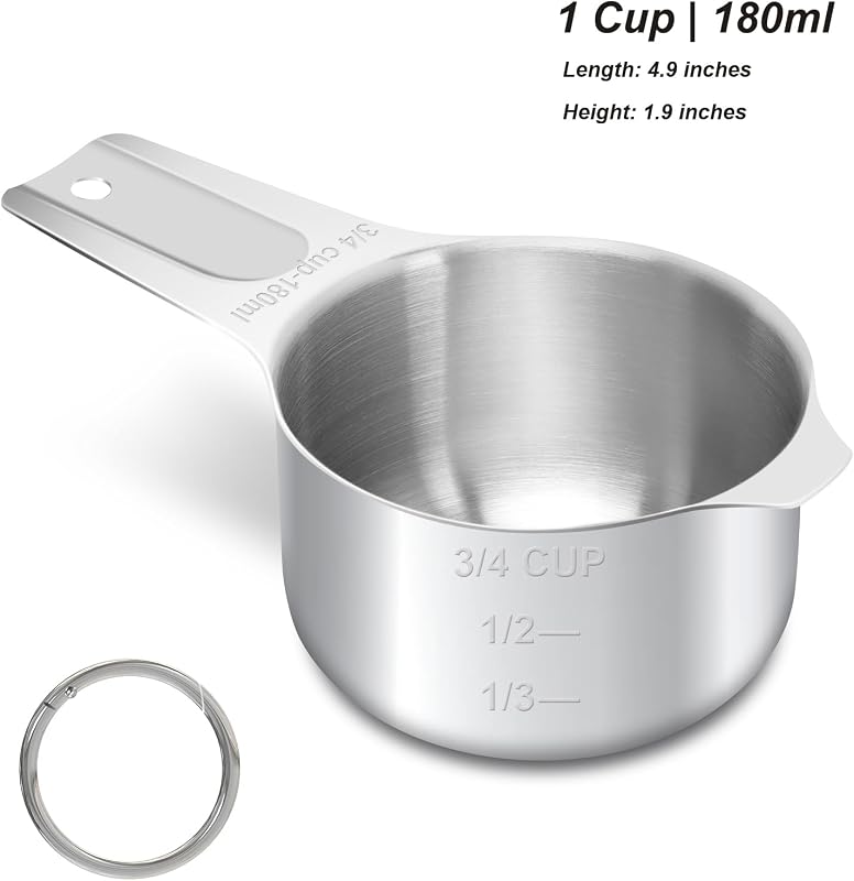 Taza medidora acero inox 6oz para cocinar